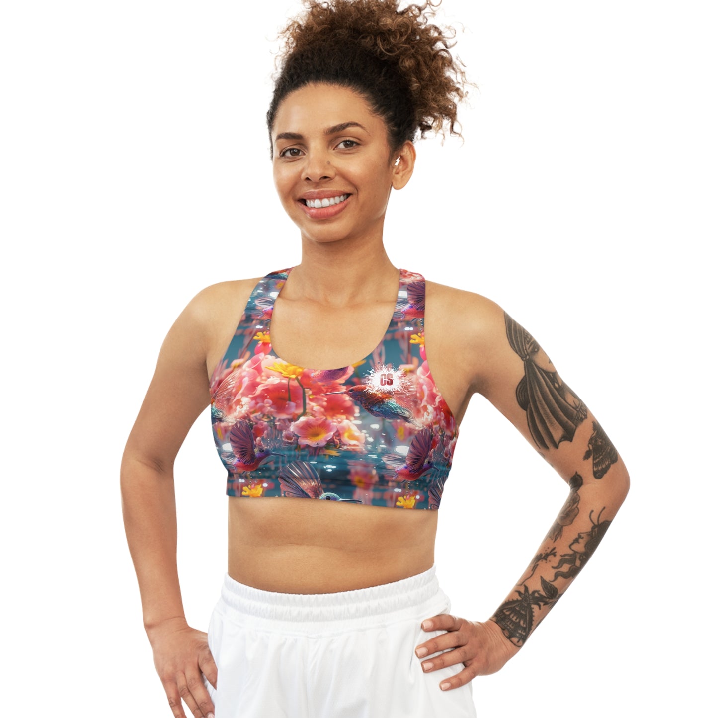 Hummingbird Dance Seamless Sports Bra