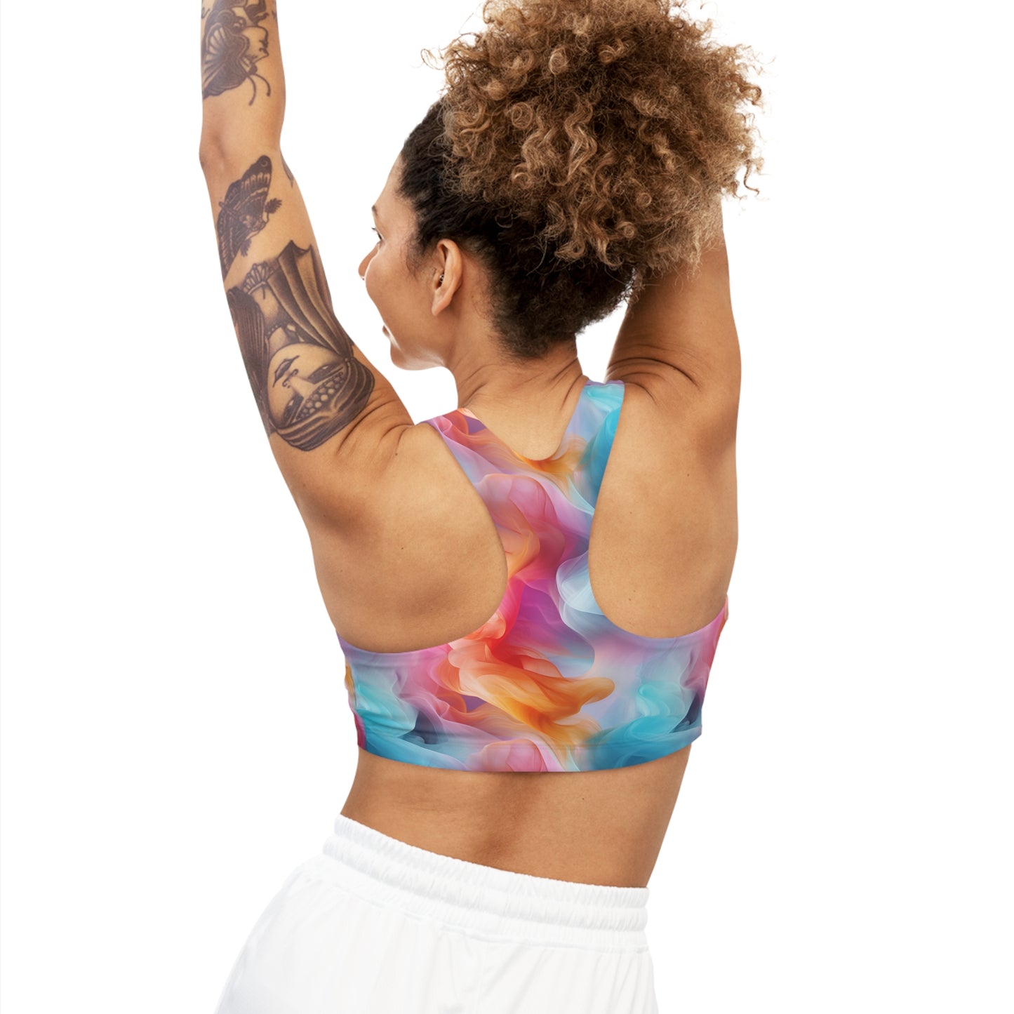 Cotton Candy Smoke Sports Bra