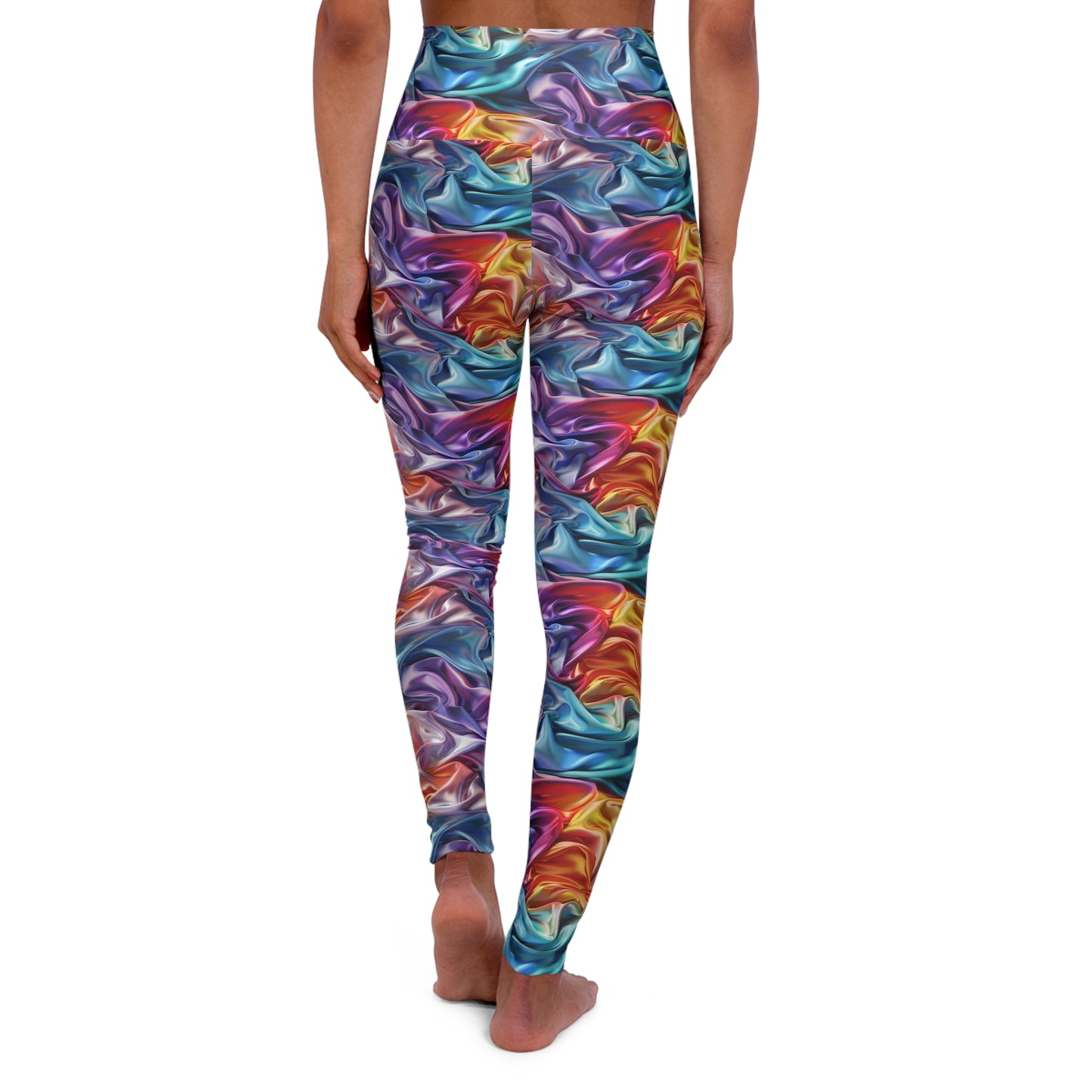 Easter Satin High Waisted Yoga Leggings