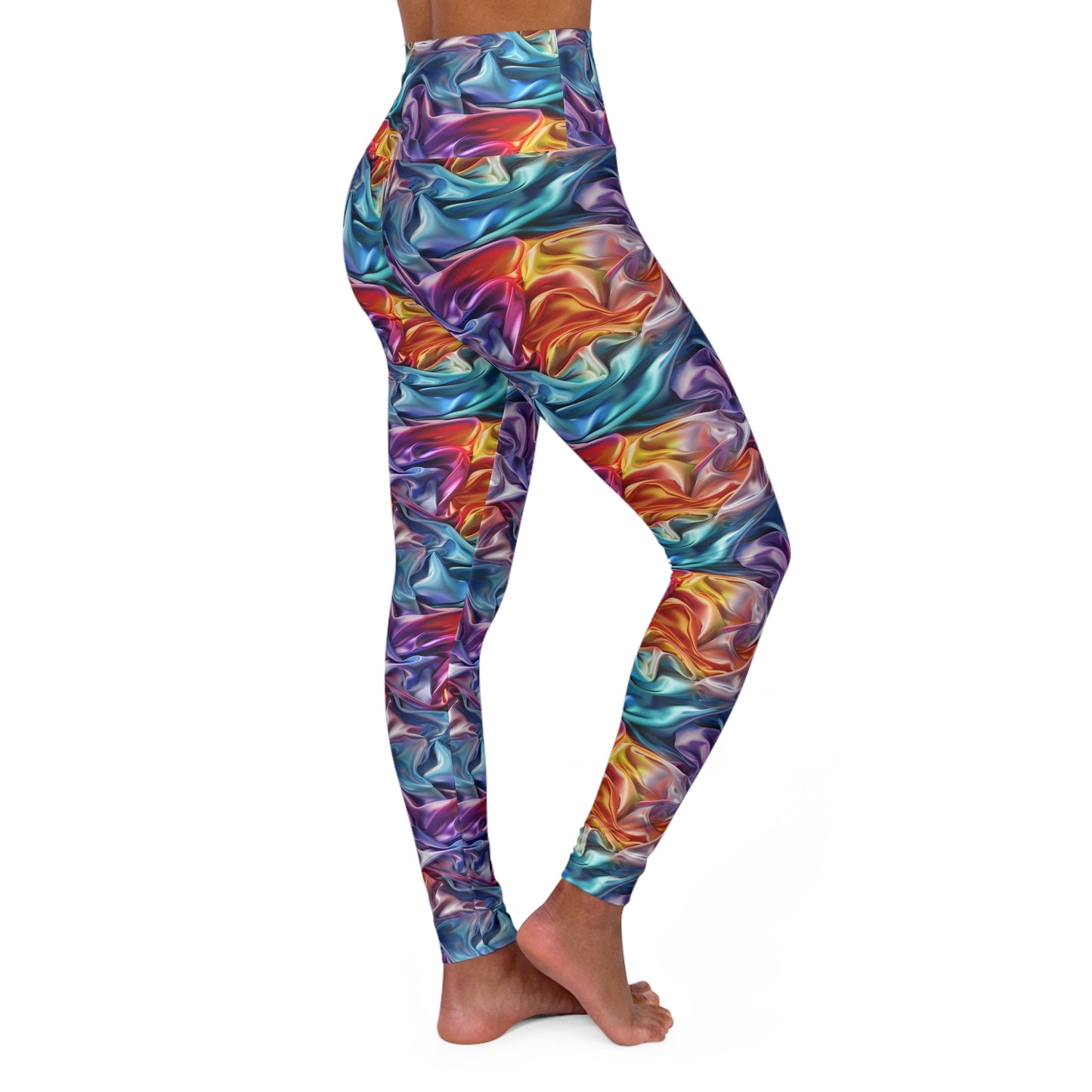 Easter Satin High Waisted Yoga Leggings