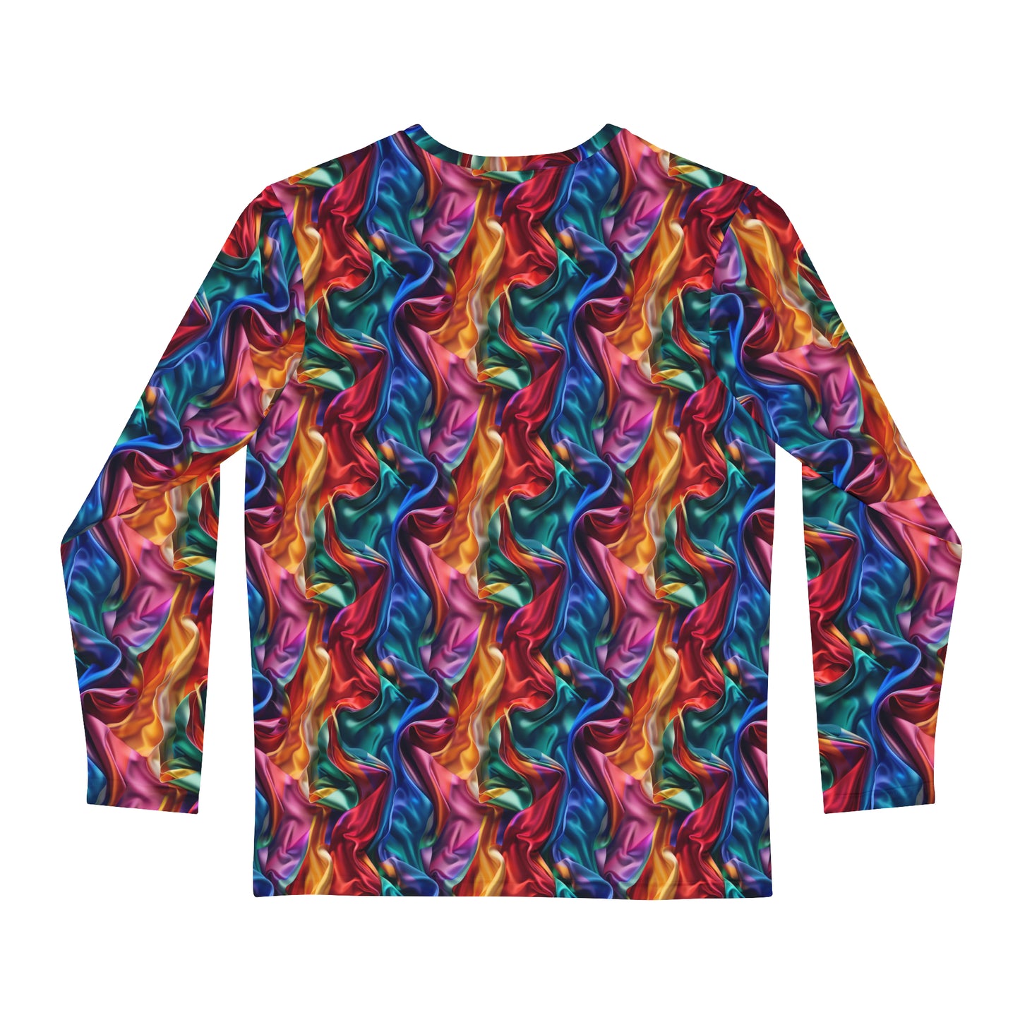 Colorful Satin Men's Long Sleeve Shirt