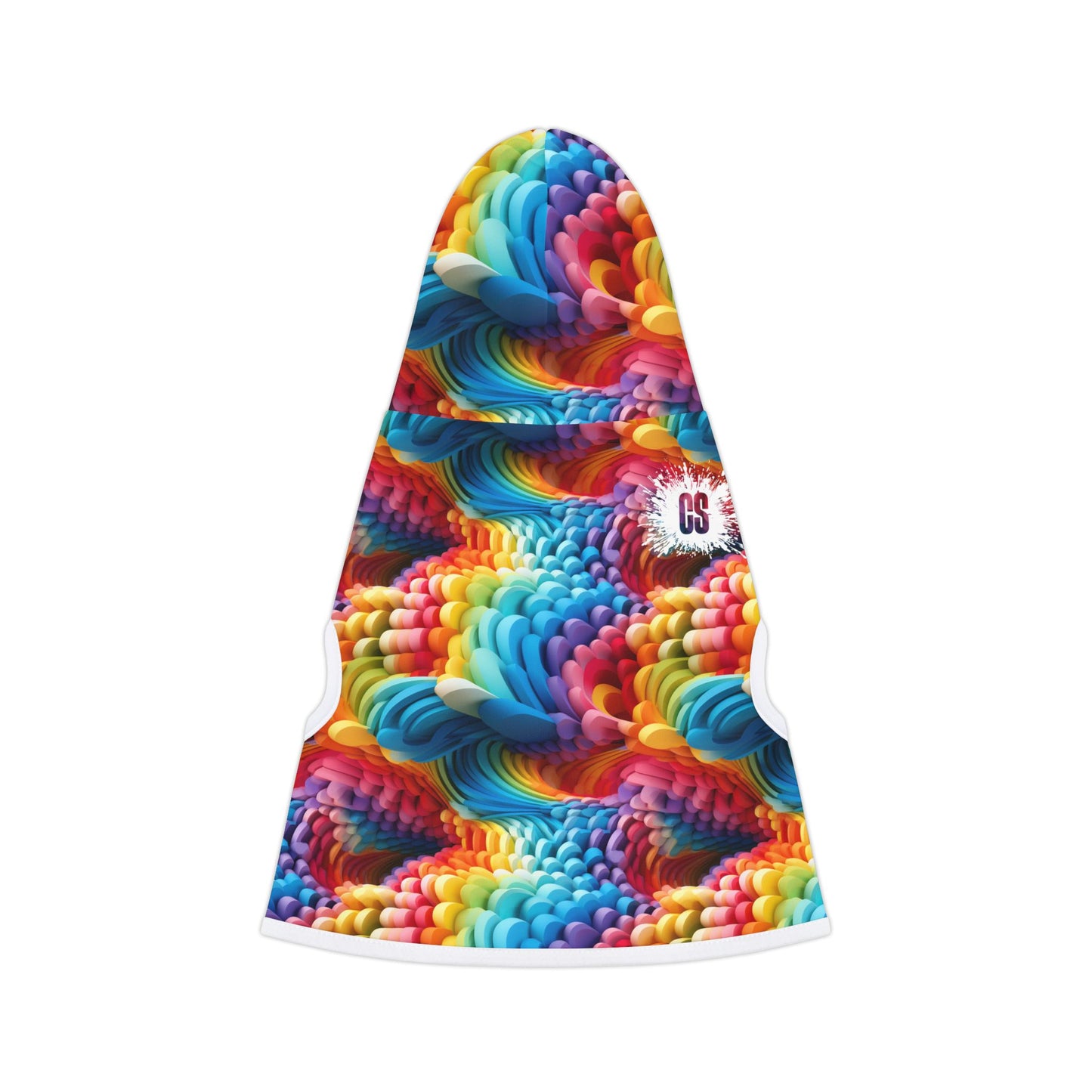 Colorful Foam Rainbow Pet Hoodie