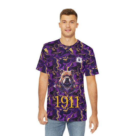 Purple & Gold 1911 Q Dog Men's Polyester Tee