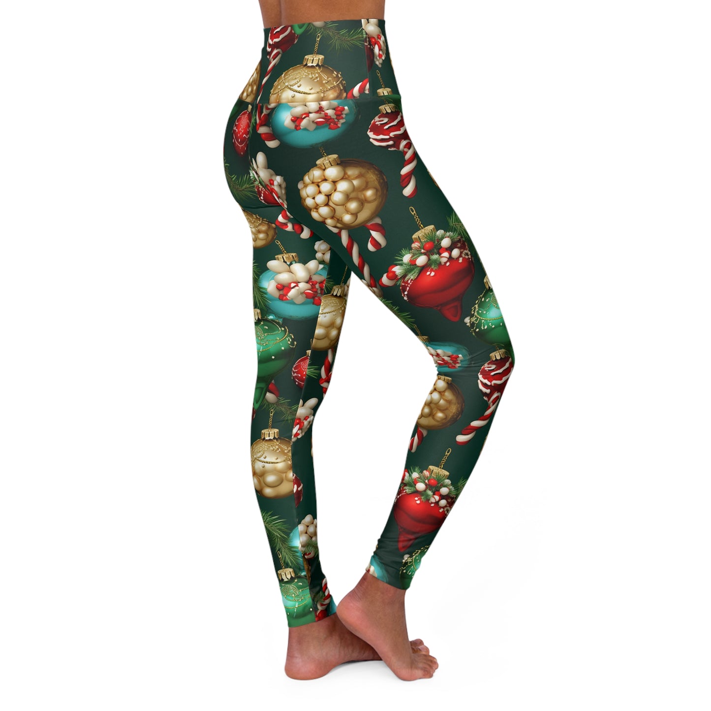 Christmas Ornaments High Waisted Yoga Leggings