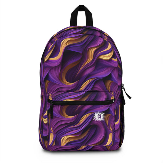 Purple & Gold Satin Backpack