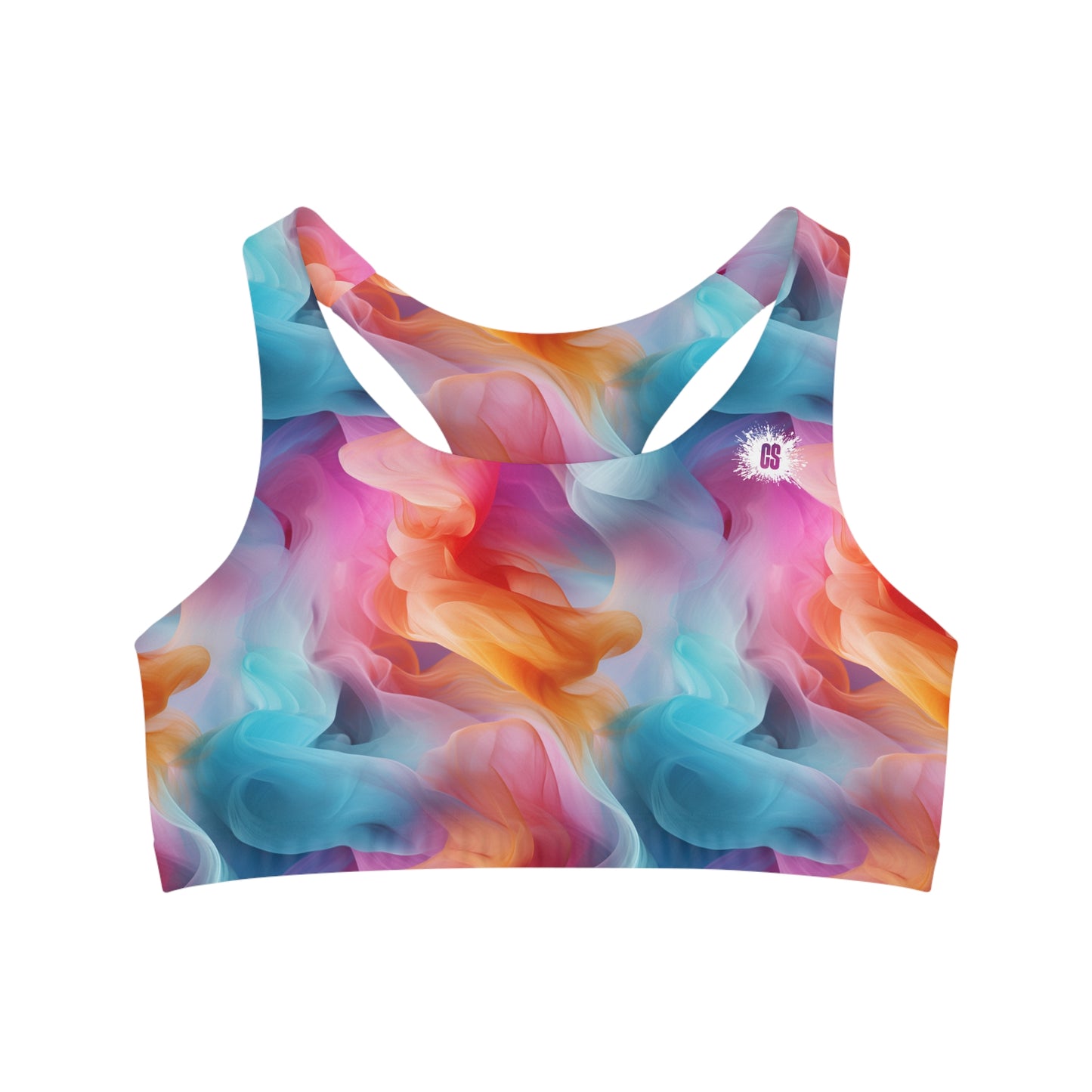 Cotton Candy Smoke Sports Bra