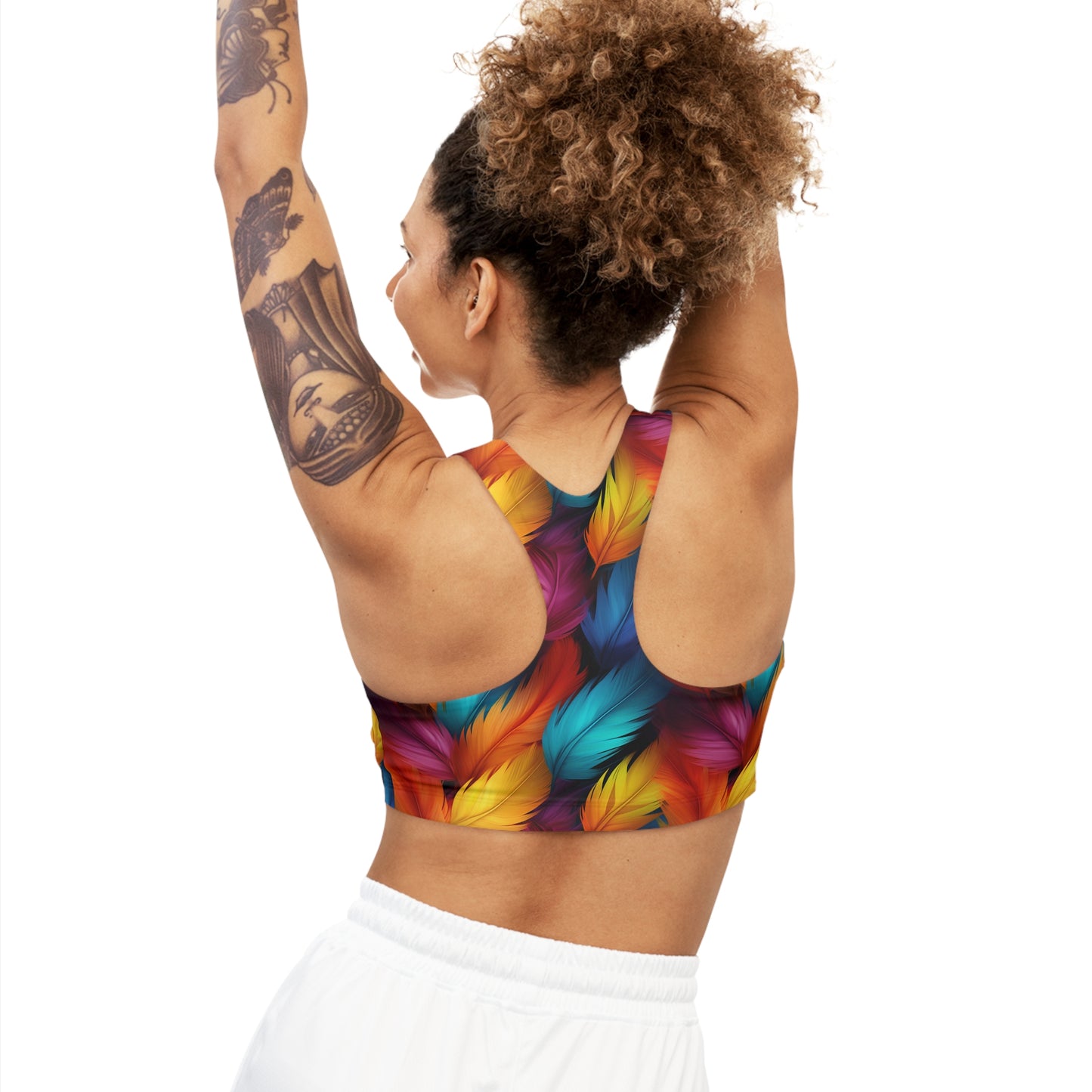 Fall Feathers rSeamless Sports Bra