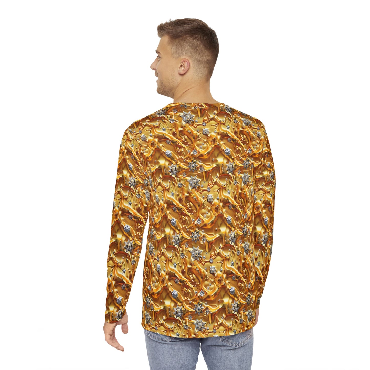 Diamonds & Gold Men's Long Sleeve Shirt