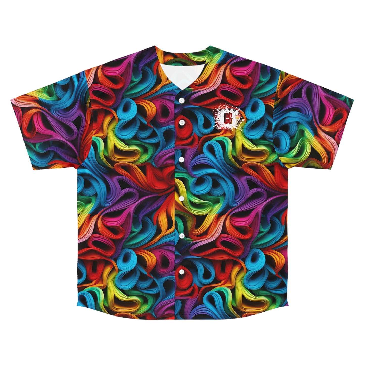 Rubber Band Rainbow Men's Baseball Jersey