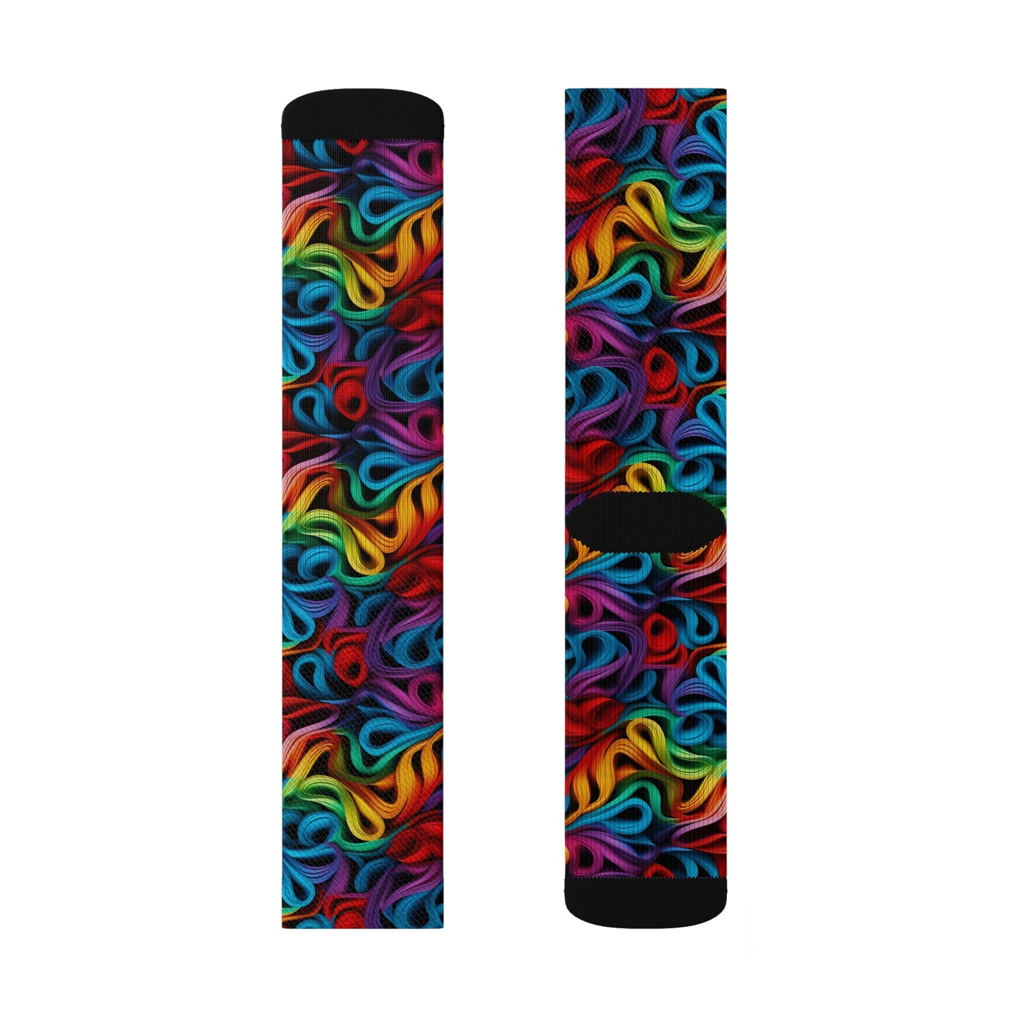 Rubber Band Rainbow Sublimation Socks