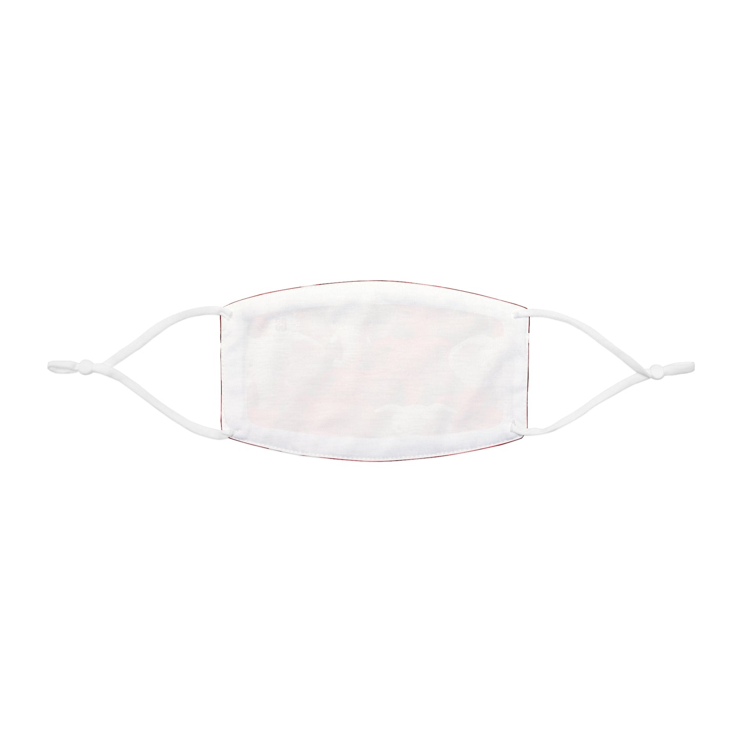 Red & White Elephants Snug-Fit Fabric Face Mask