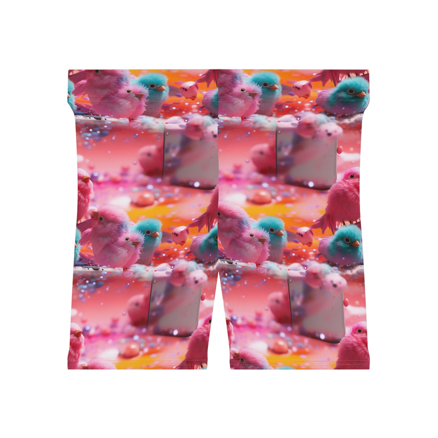 Colorful Bird Menagerie Women's Biker Shorts