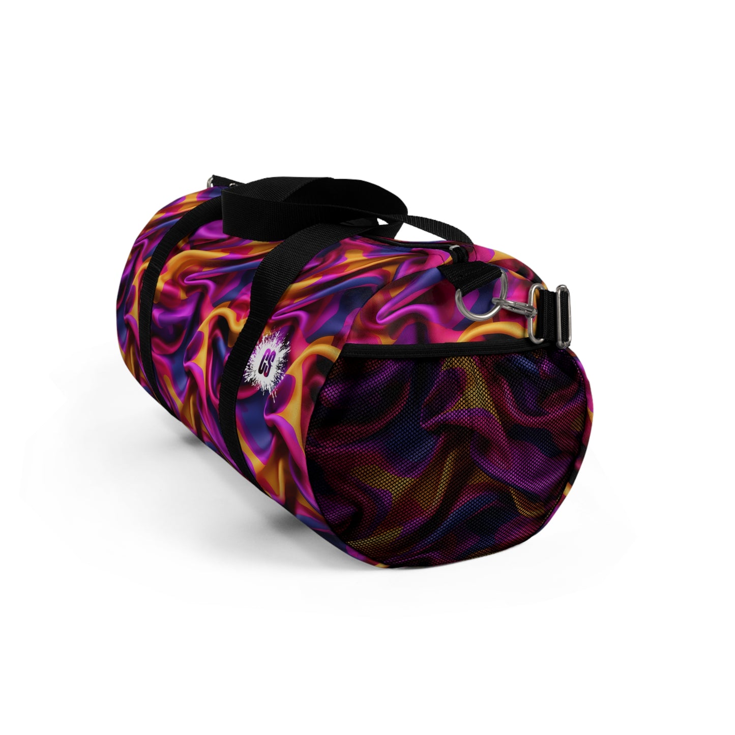 Pink & Purple Satin Duffel Bag