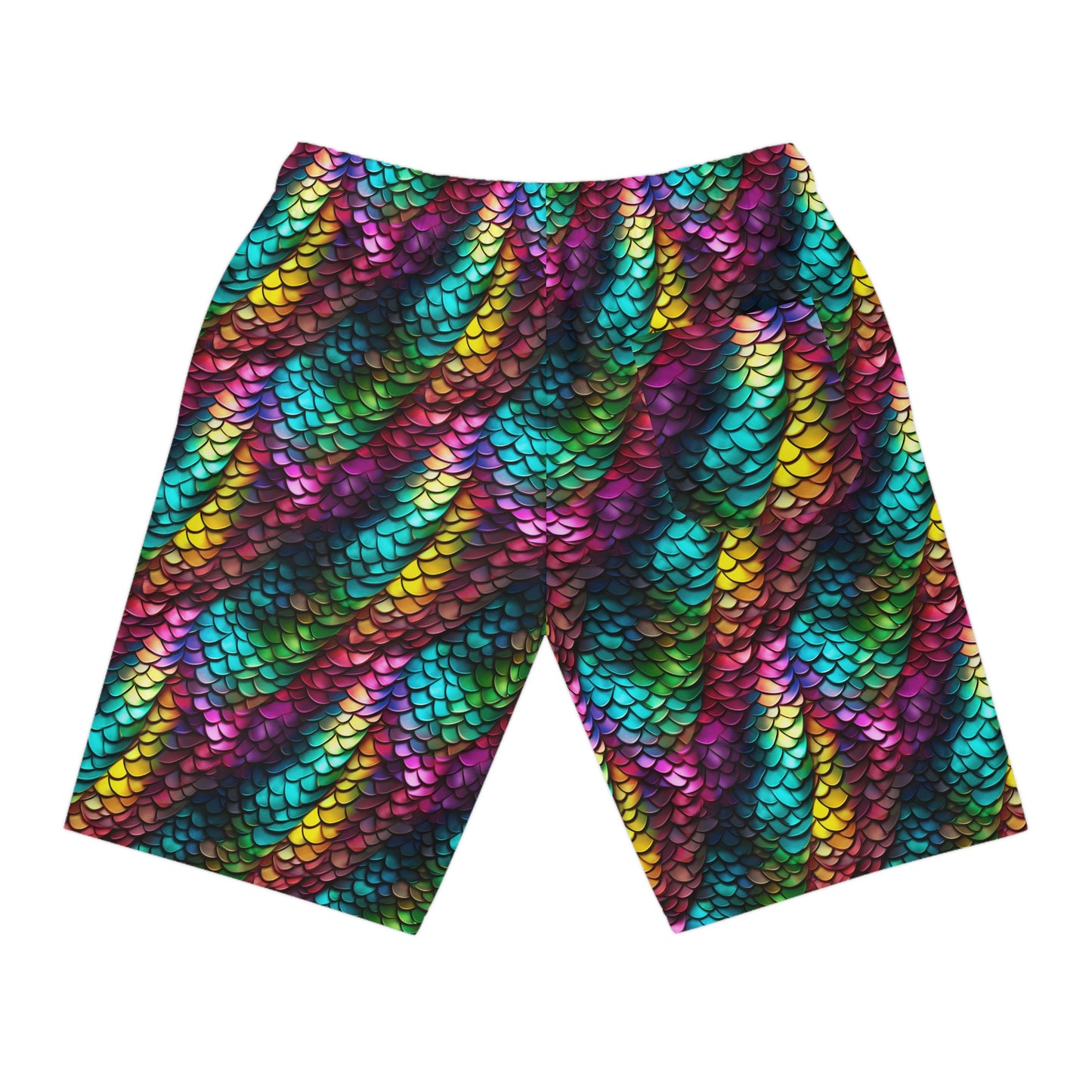 Metallic Reptile Athletic Long Shorts