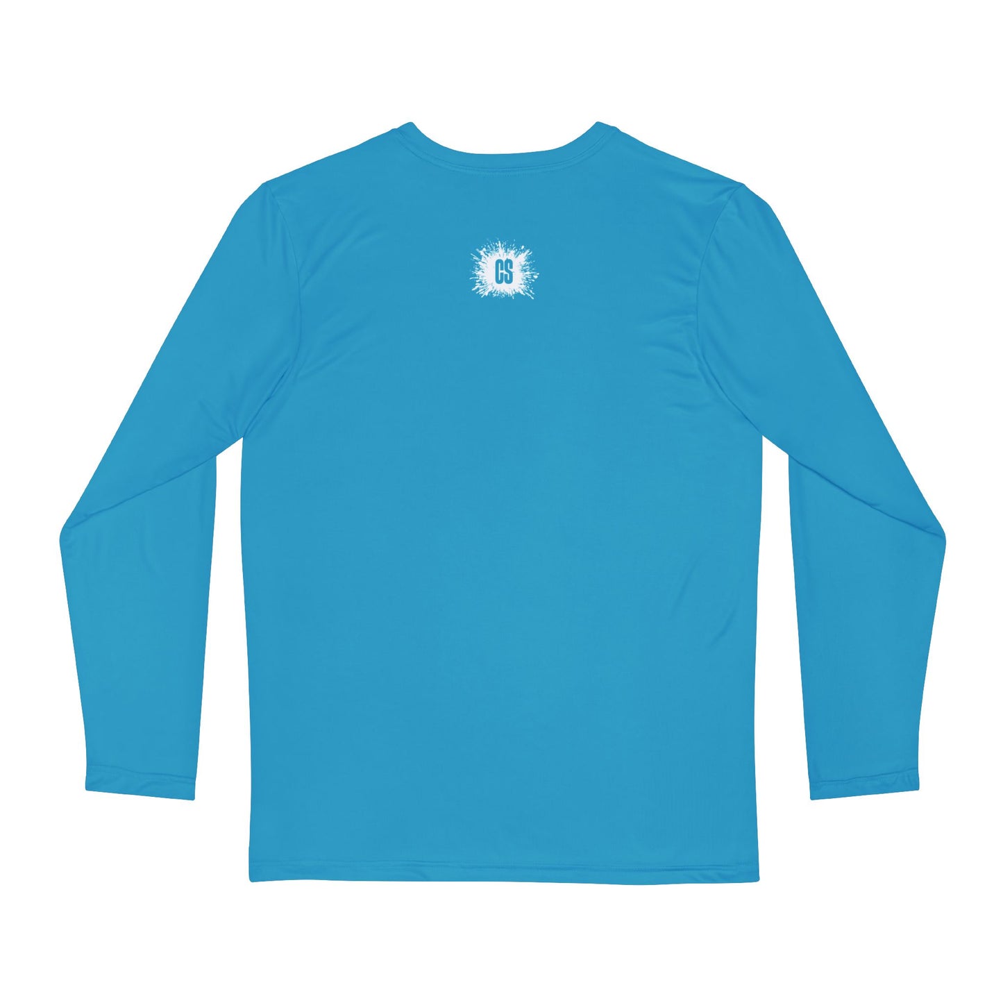 Vibrant Teal ColorSplash Men's Long Sleeve Shirt - Perfect for Active Days & Celebrations