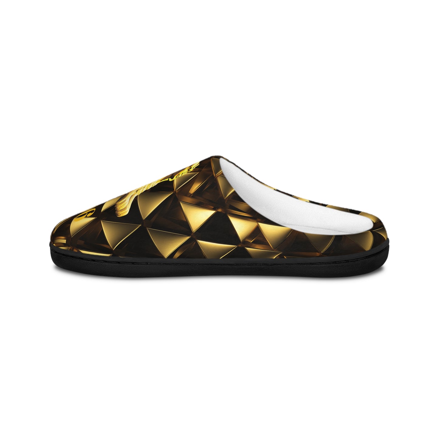 Gold & Black Pyramids 1906 Men's Indoor Slippers