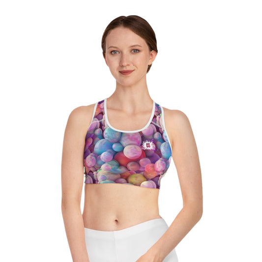 Pastel Marbles Sports Bra