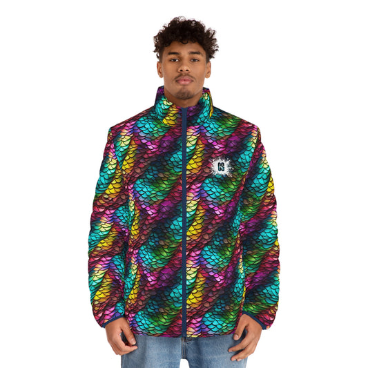 Neon Reptile Men's Puffer Jacket