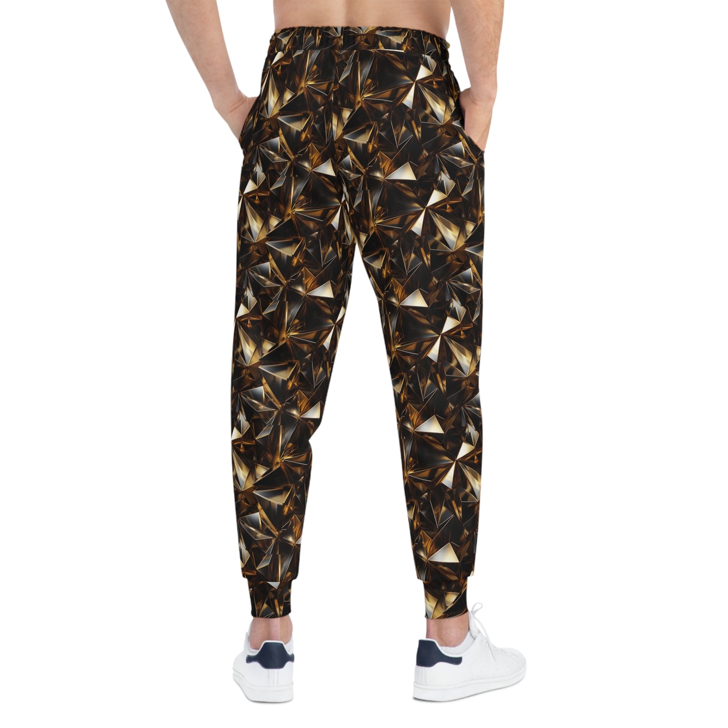 Black & Gold Pyramids Athletic Joggers