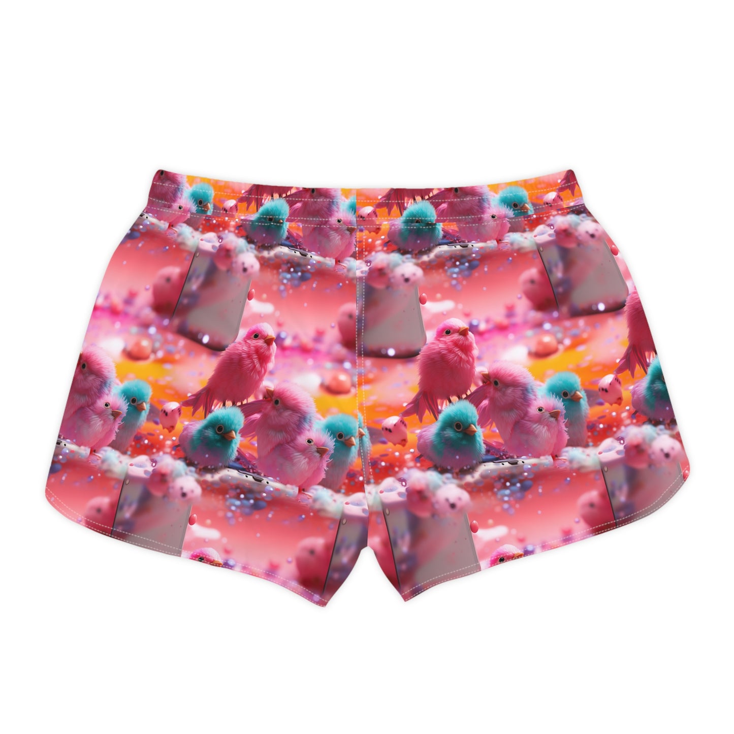 Colorful Bird Menagerie Women's Casual Shorts