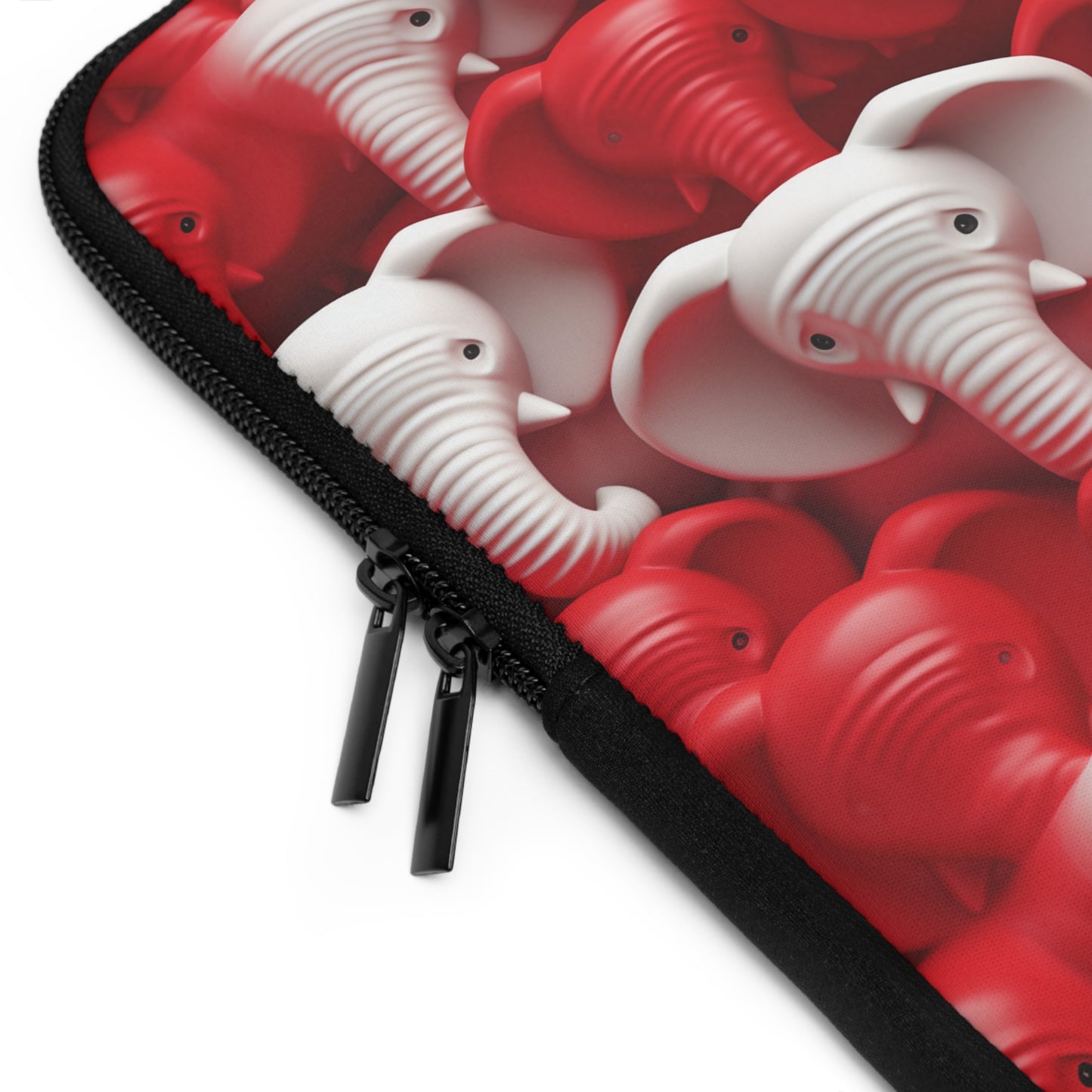 Red & White Elephants Laptop Sleeve