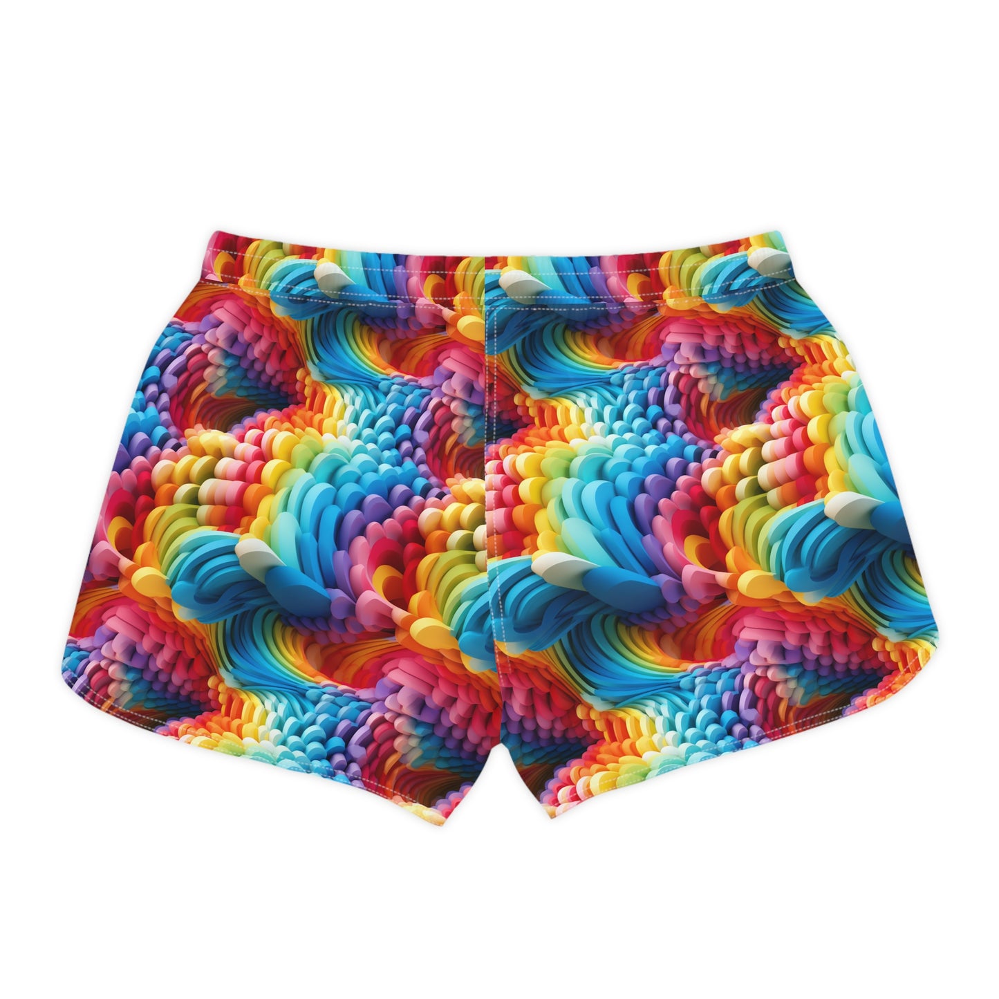 Colorful Foam Rainbow Women's Casual Shorts