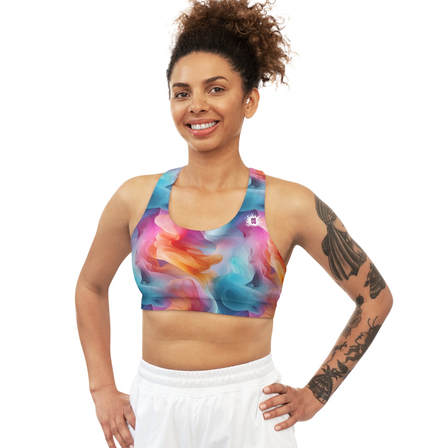 Cotton Candy Smoke Sports Bra