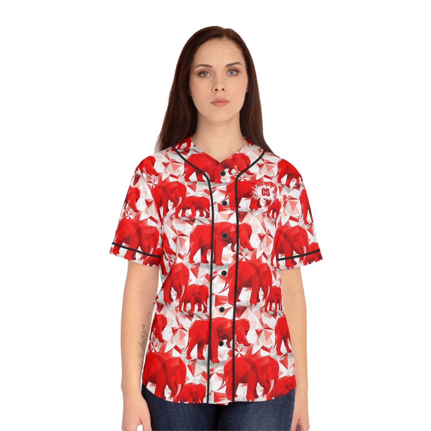 Elephants & Triangles Women's Baseball Jersey