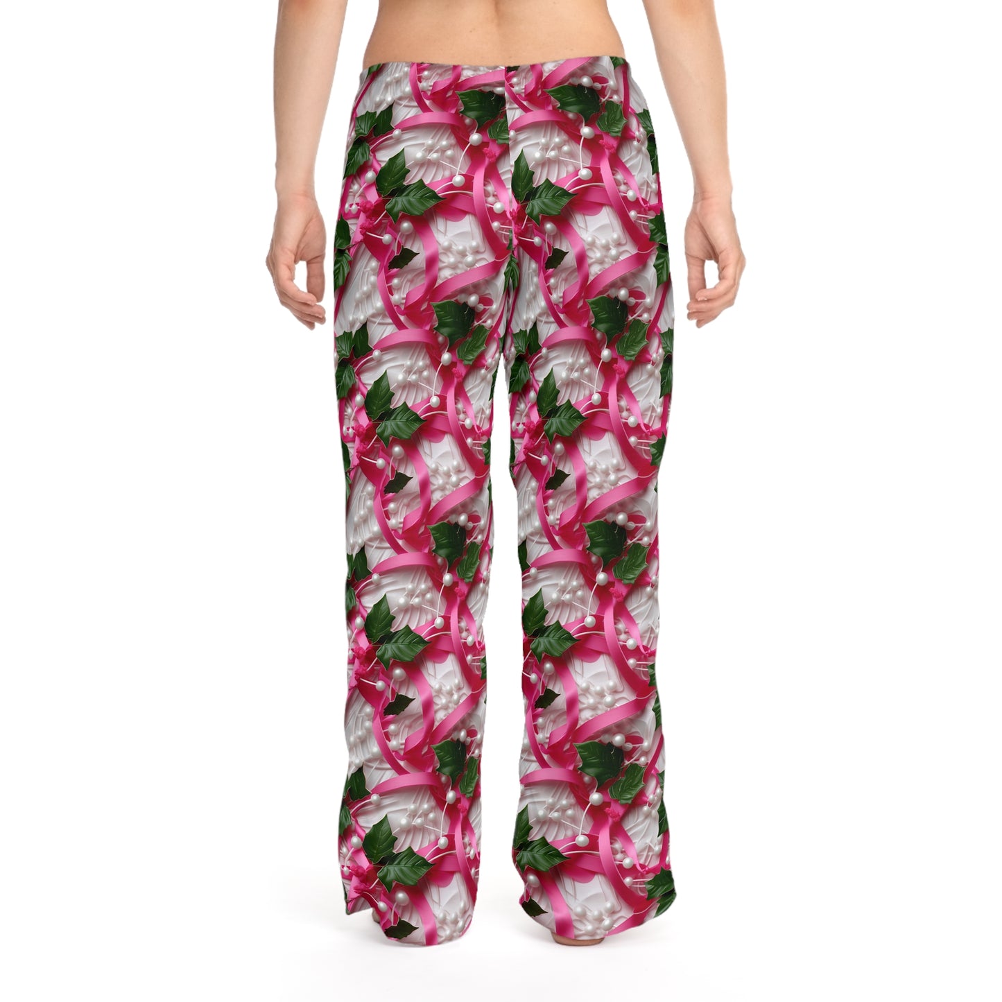 Pink Ribbons, Ivy & Pearls Women's Pajama Pants