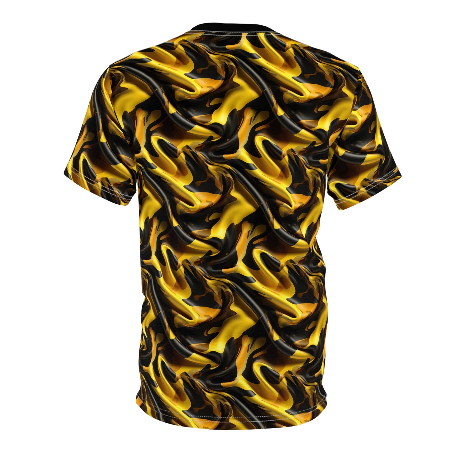 Black & Gold Satin 1906 Unisex Cut & Sew Tee