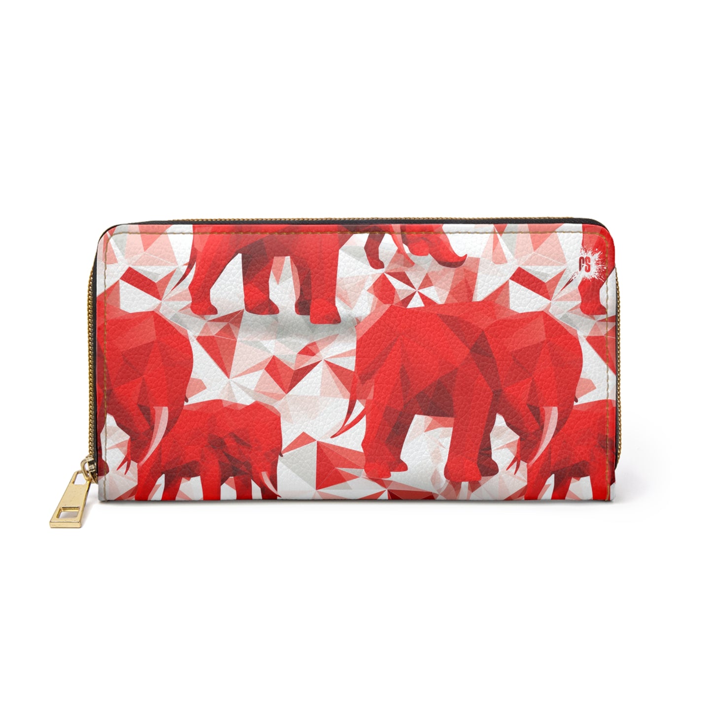 Elephants & Triangles Zipper Wallet