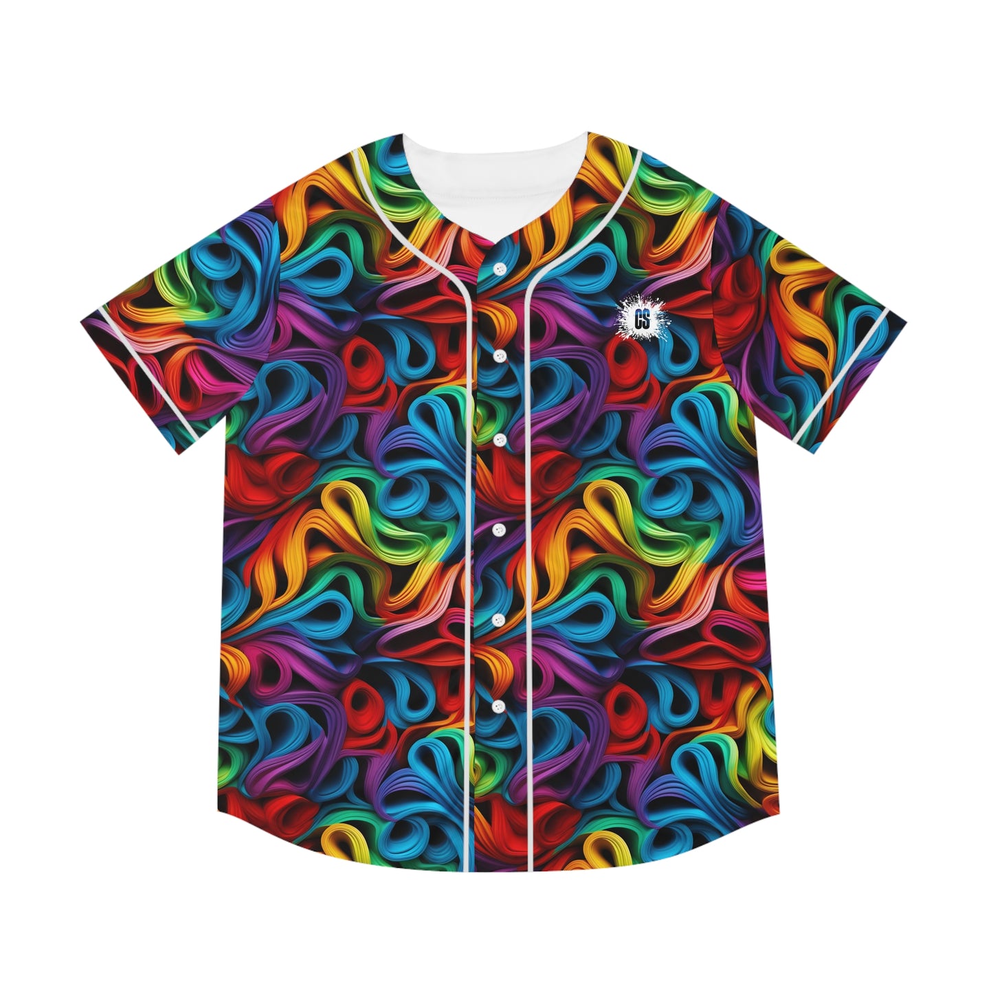 Rubber Band Rainbow Men's Baseball Jersey