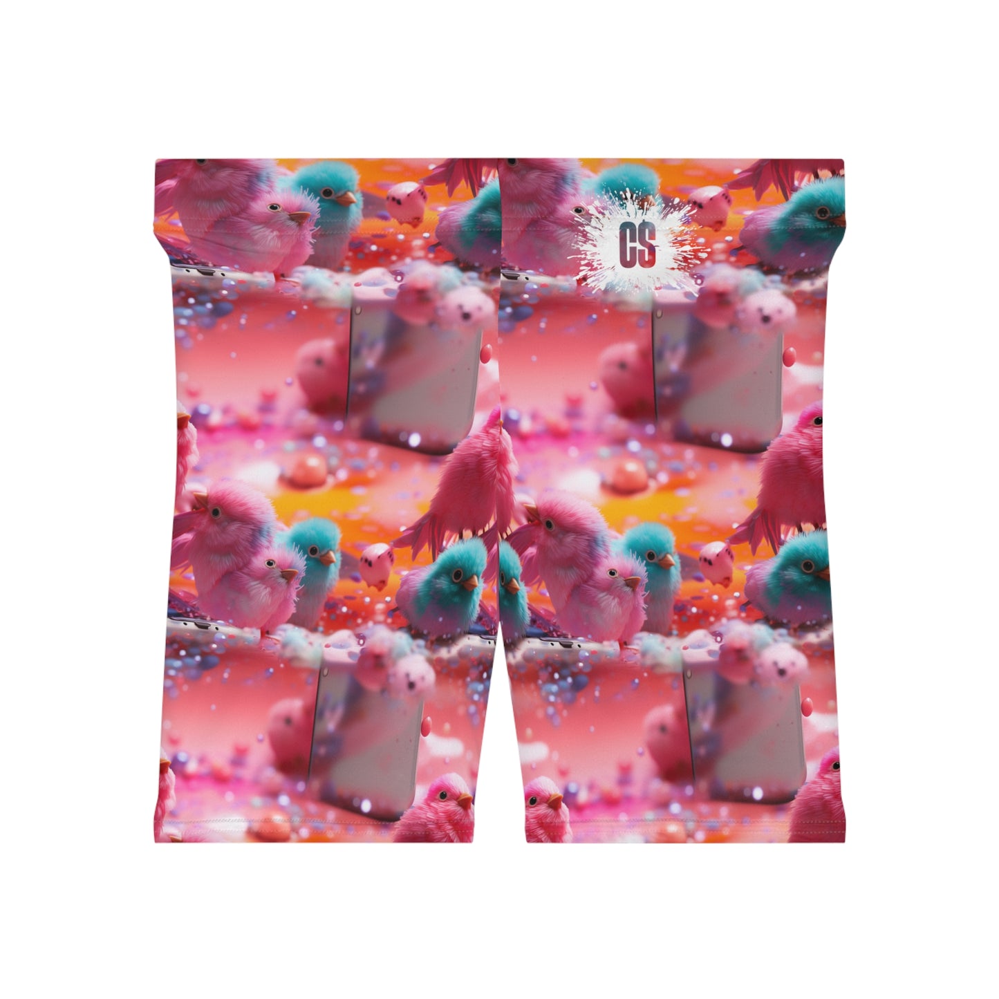 Colorful Bird Menagerie Women's Biker Shorts