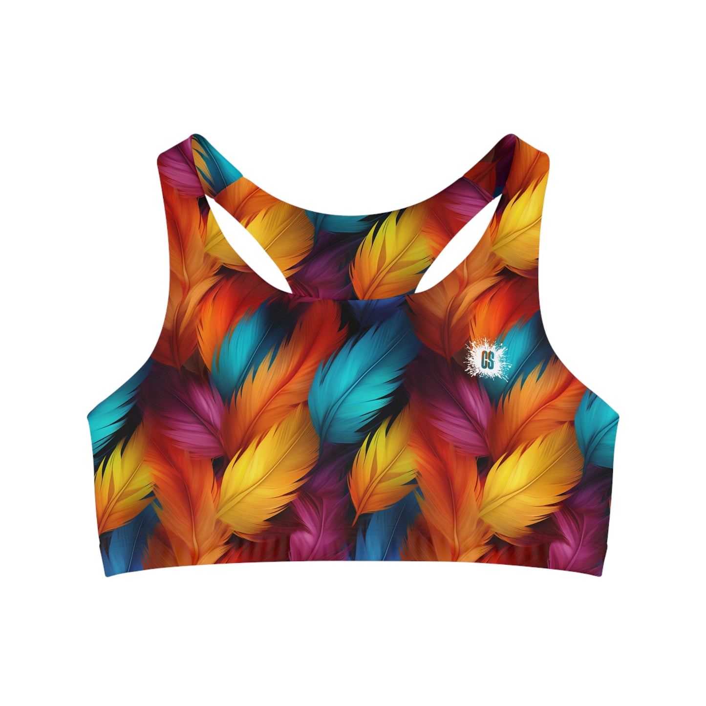 Fall Feathers rSeamless Sports Bra