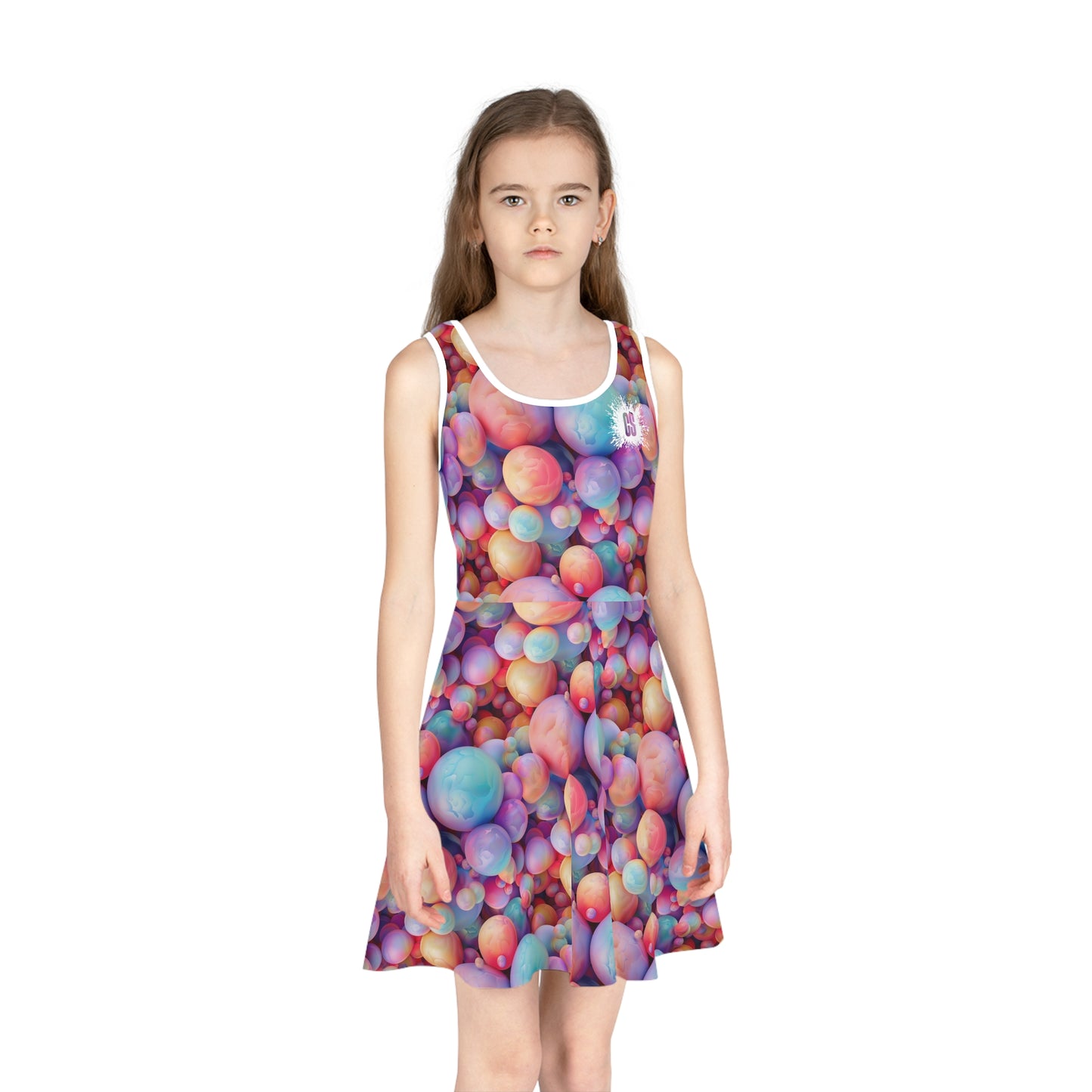 Pastel Jawbreakers Girls' Sleeveless Sundress (AOP)