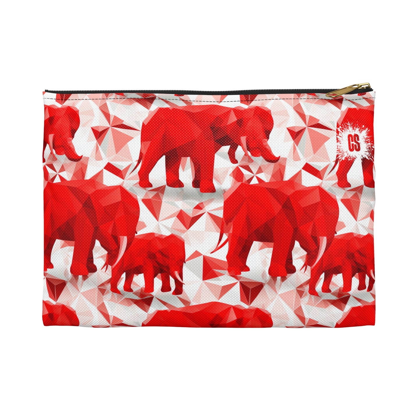 Elephants & Triangles Accessory Pouch