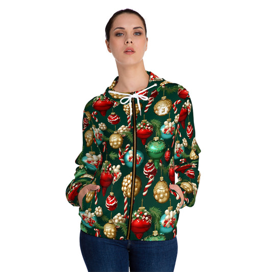 Christmas Ornaments Women’s Full-Zip Hoodie