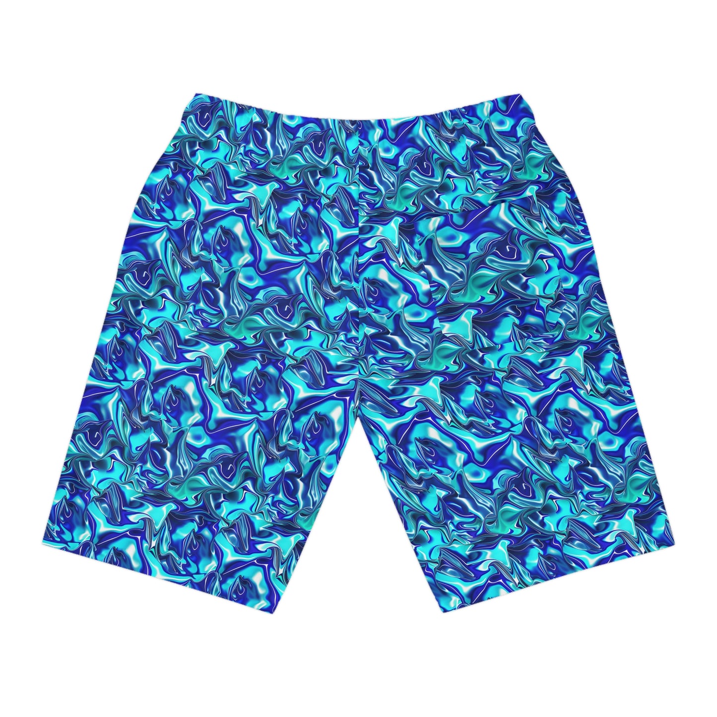 Oceanic Blue Athletic Long Shorts