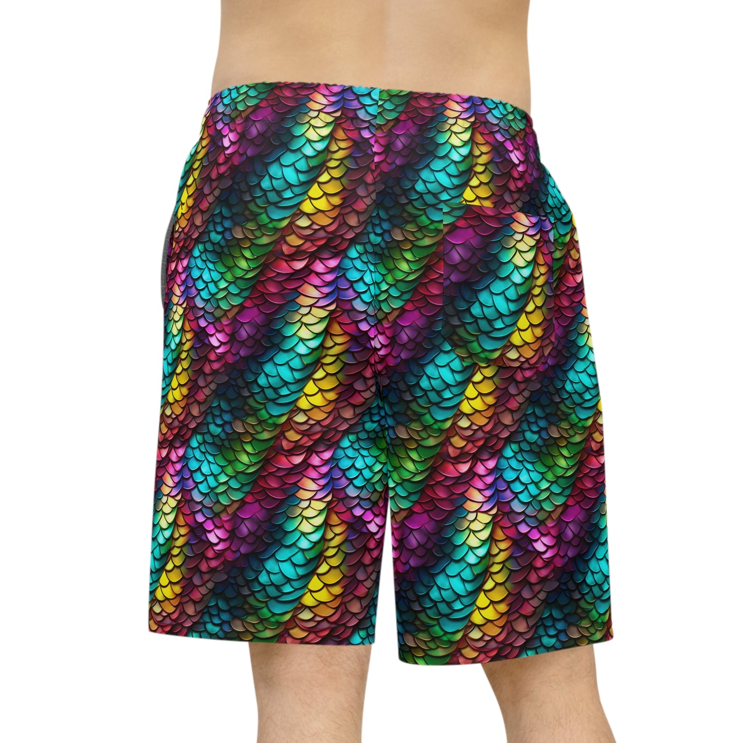 Metallic Reptile Athletic Long Shorts