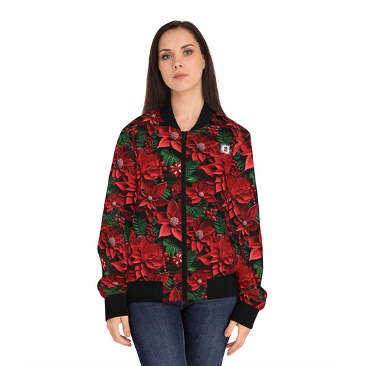 Christmas Leaves Women's Bomber Jacket