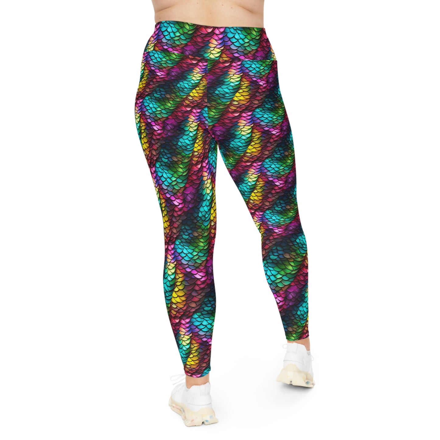 Metallic Reptile Plus Size Leggings