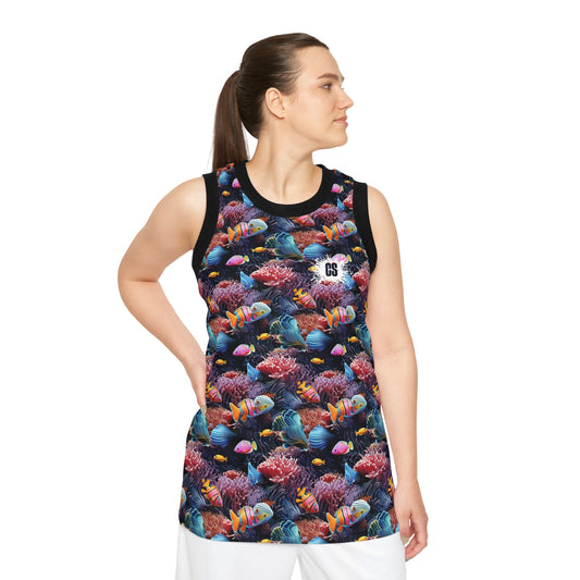 Deep Sea Life Dance Unisex Basketball Jersey