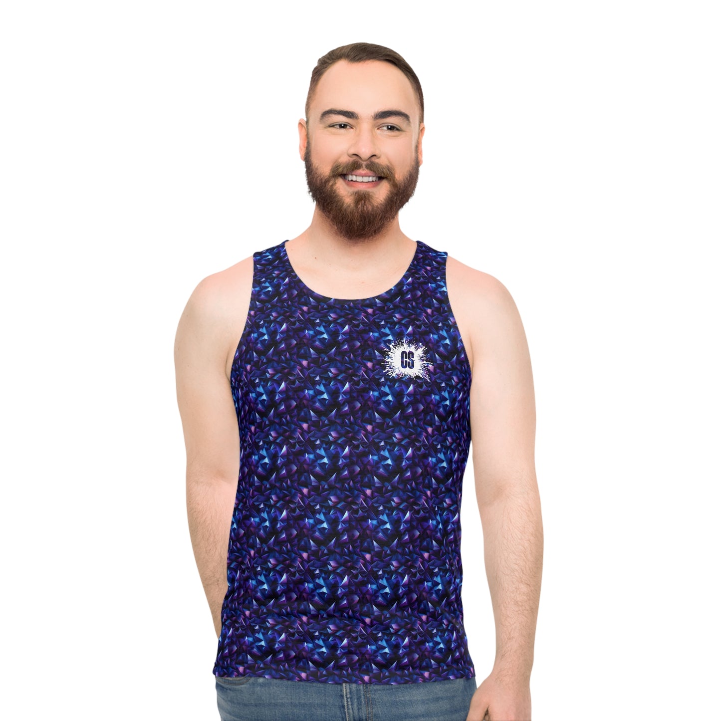 Geometric Purple Unisex Tank Top