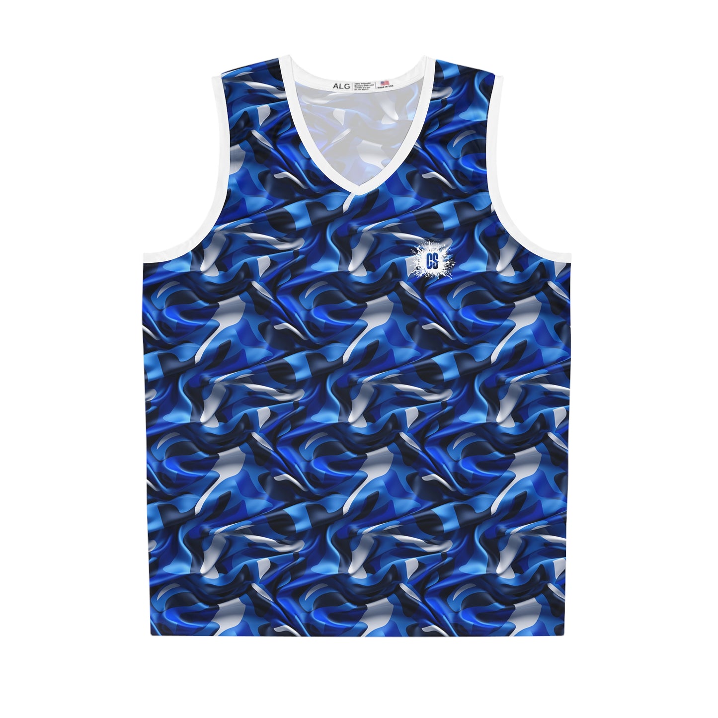 Memphis Blue & Silver Camo Basketball Jersey