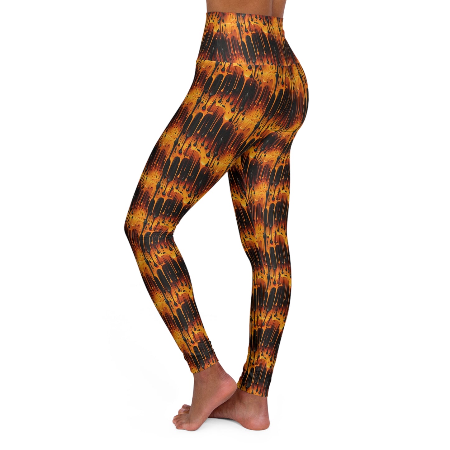 Halloween Dripping Paint High Waisted Yoga Leggings