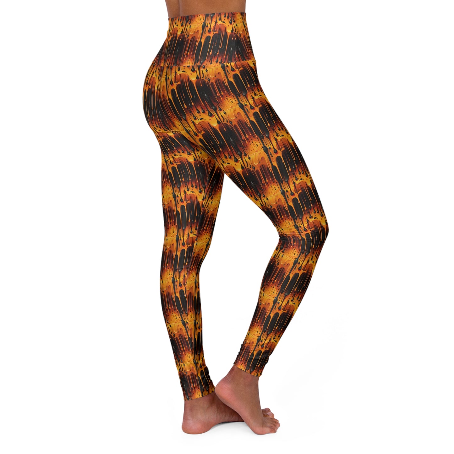 Halloween Dripping Paint High Waisted Yoga Leggings