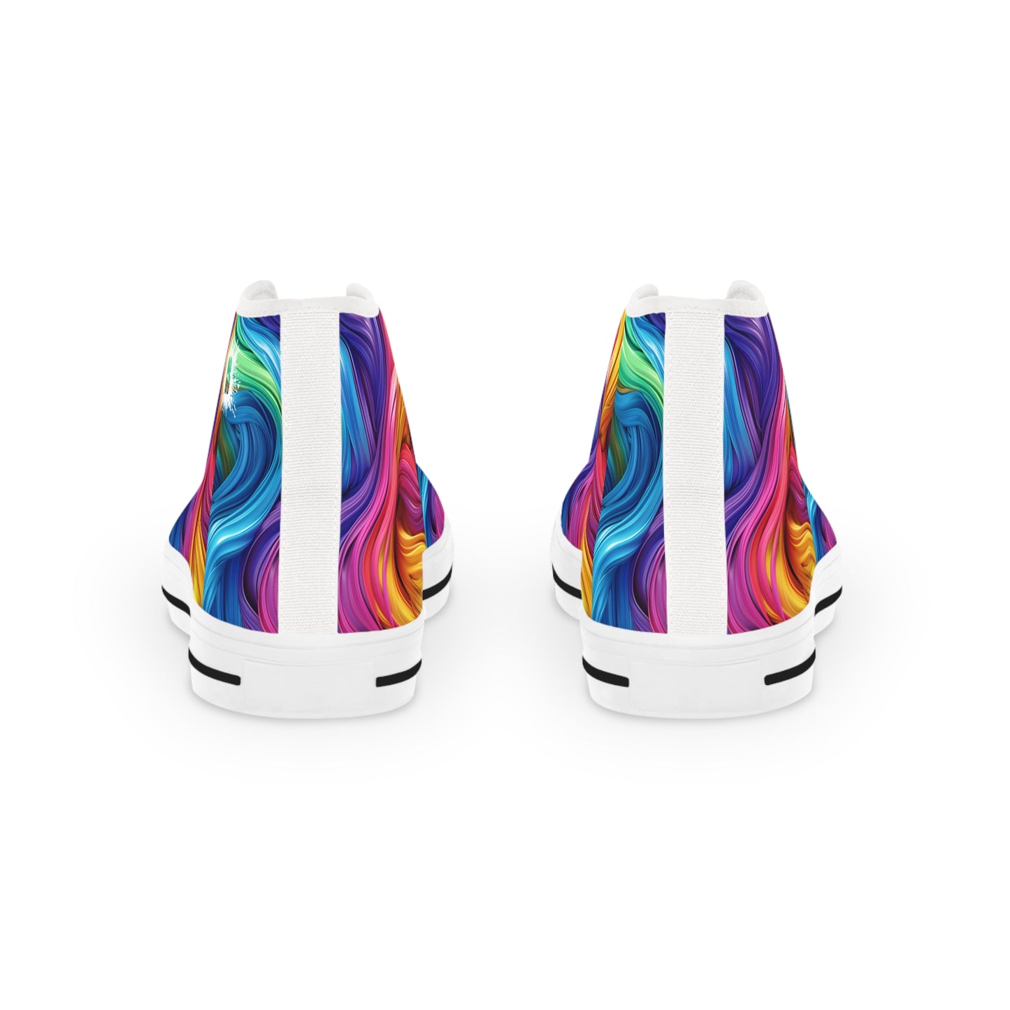 Colorful Paint Swirls Men's High Top Sneakers