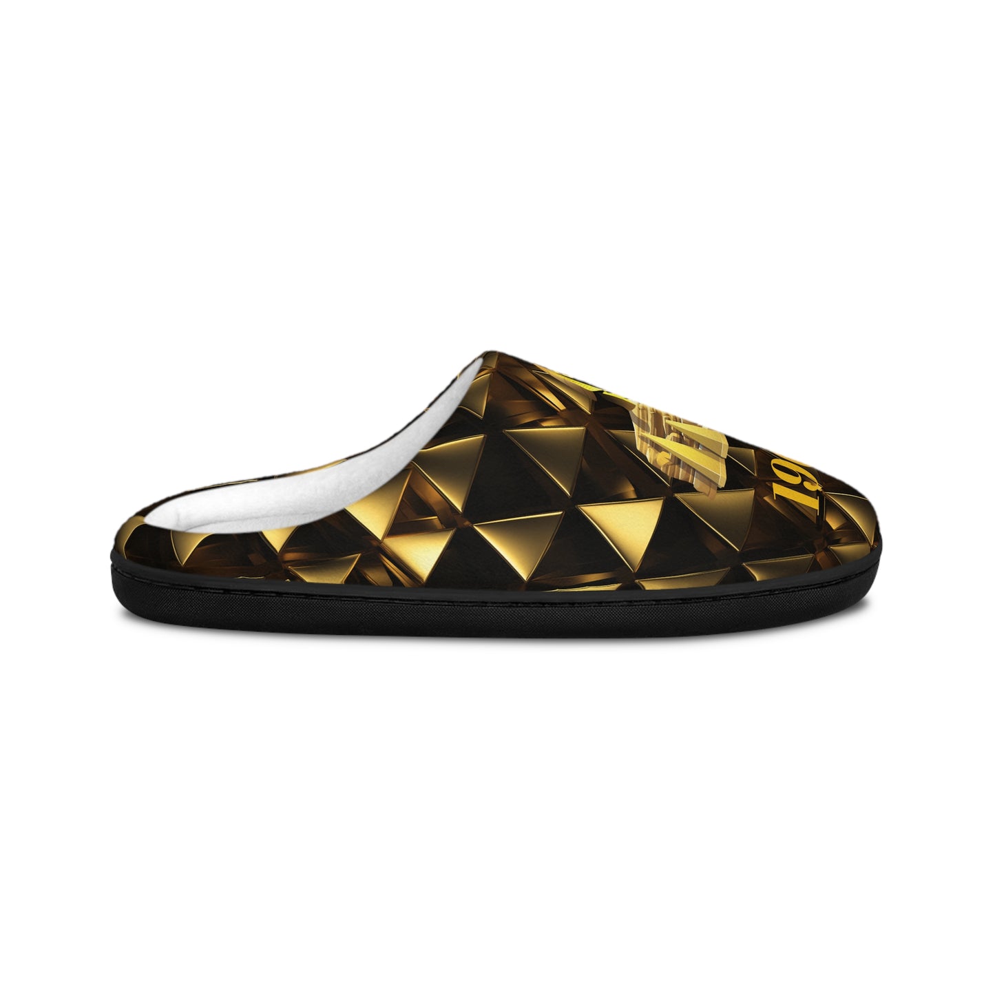 Gold & Black Pyramids 1906 Men's Indoor Slippers