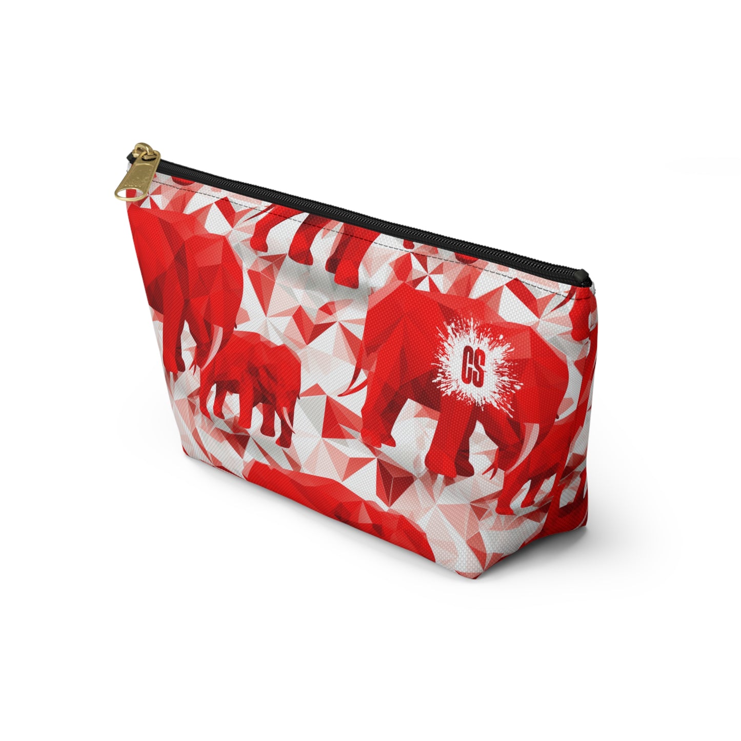 Elephants & Triangles Accessory Pouch w T-bottom