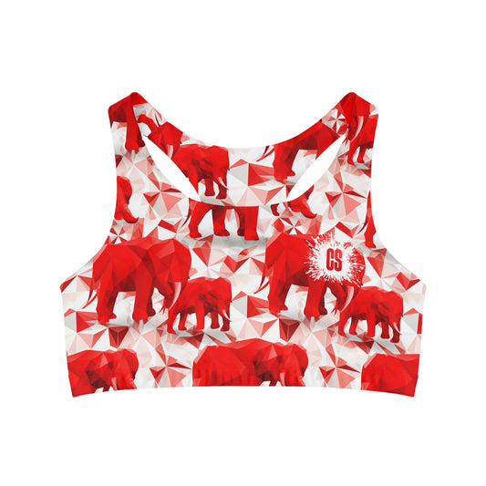 Elephants & Triangles Seamless Sports Bra